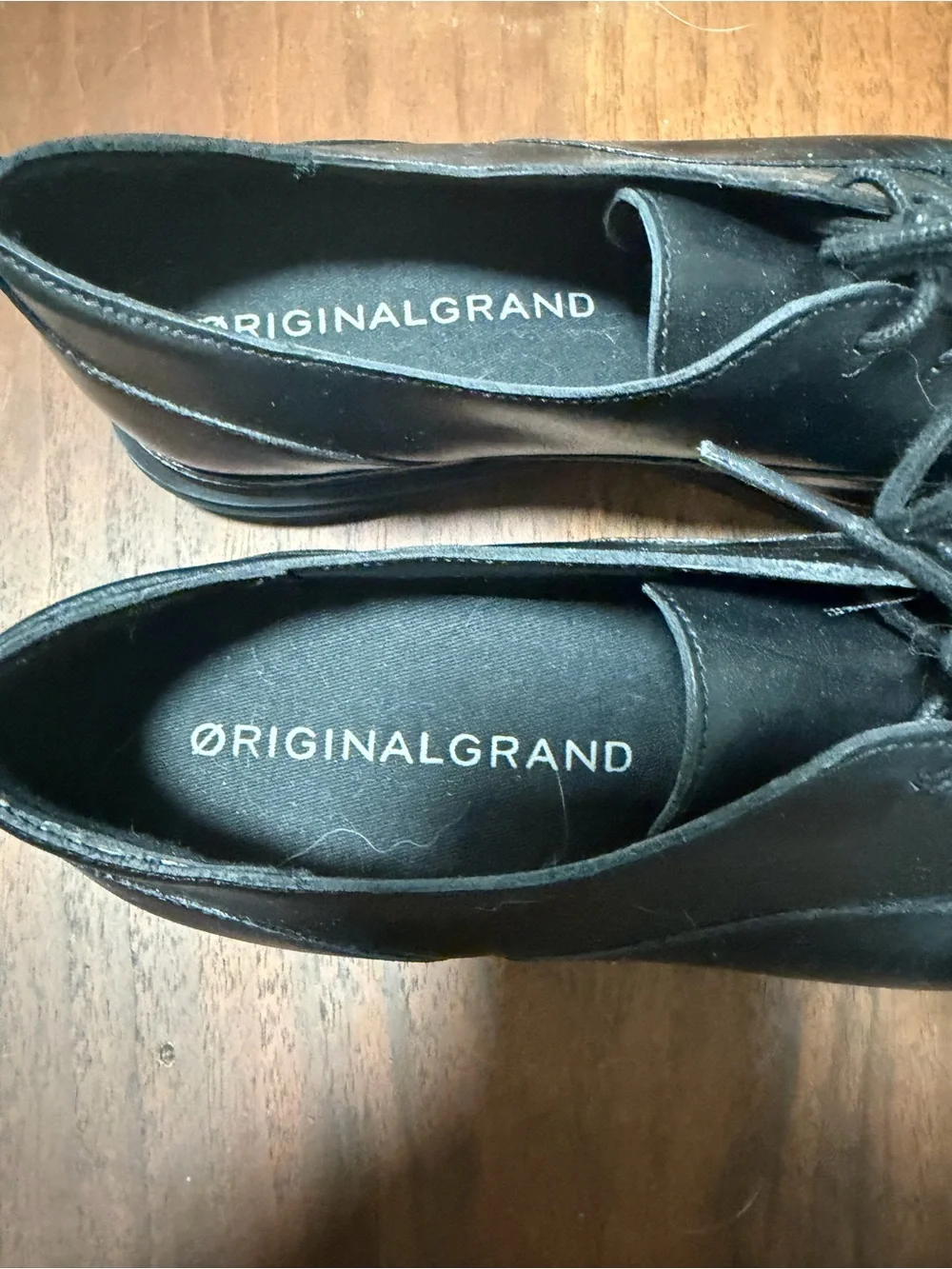 Cole Haan Black Lace-Up Oxfords